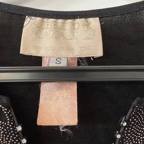 Vintage Alberto Makali bodysuit with rhinestones on zipper - Picture 2 of 7